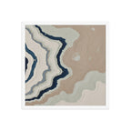 Karst framed paper artwork with limestone-like textures and deep charcoal shadows, shown on white.