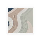 Talus framed paper artwork with angular rock-like forms and deep charcoal contrasts, shown on white.