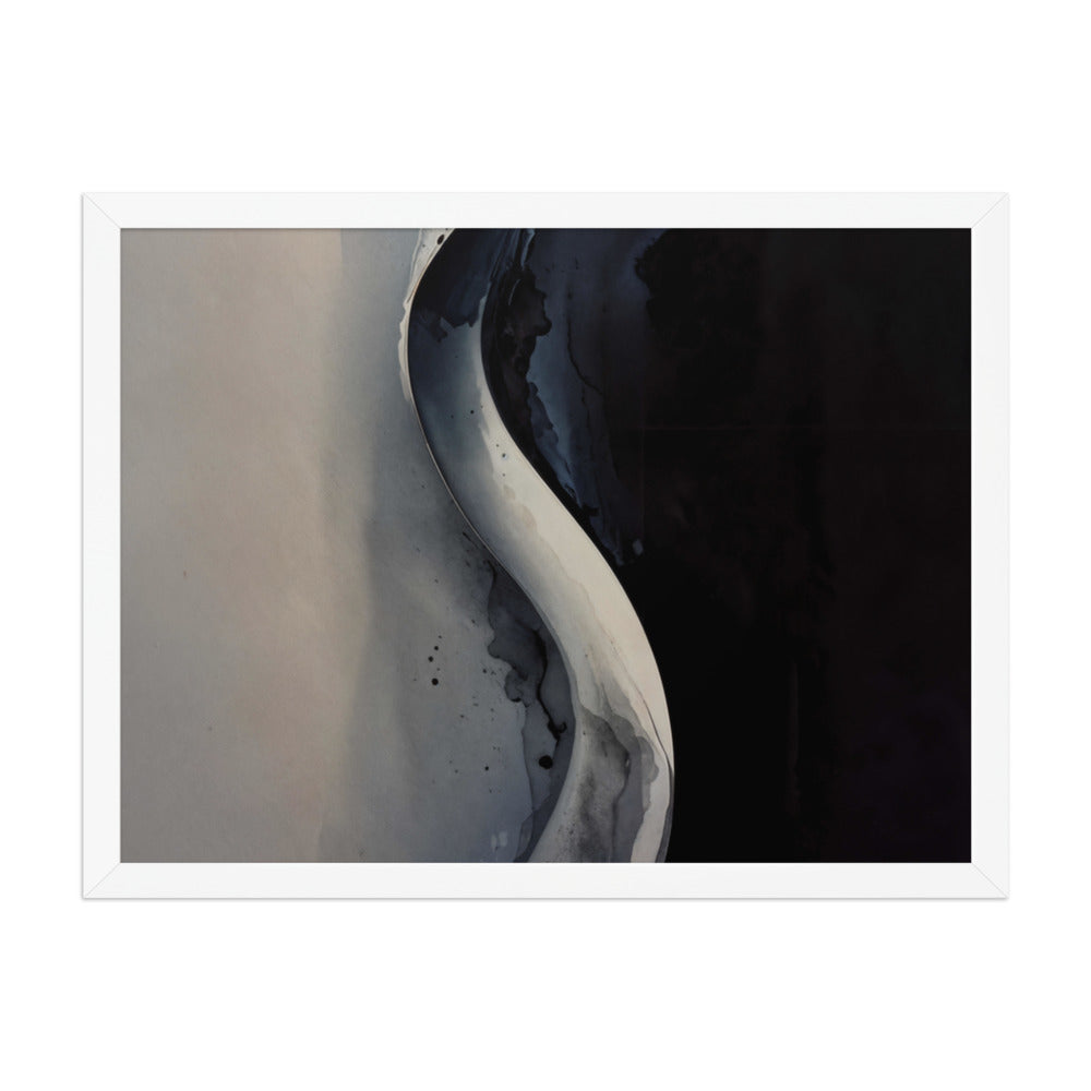 GRADIENT framed paper gloss — White, 18″×24″