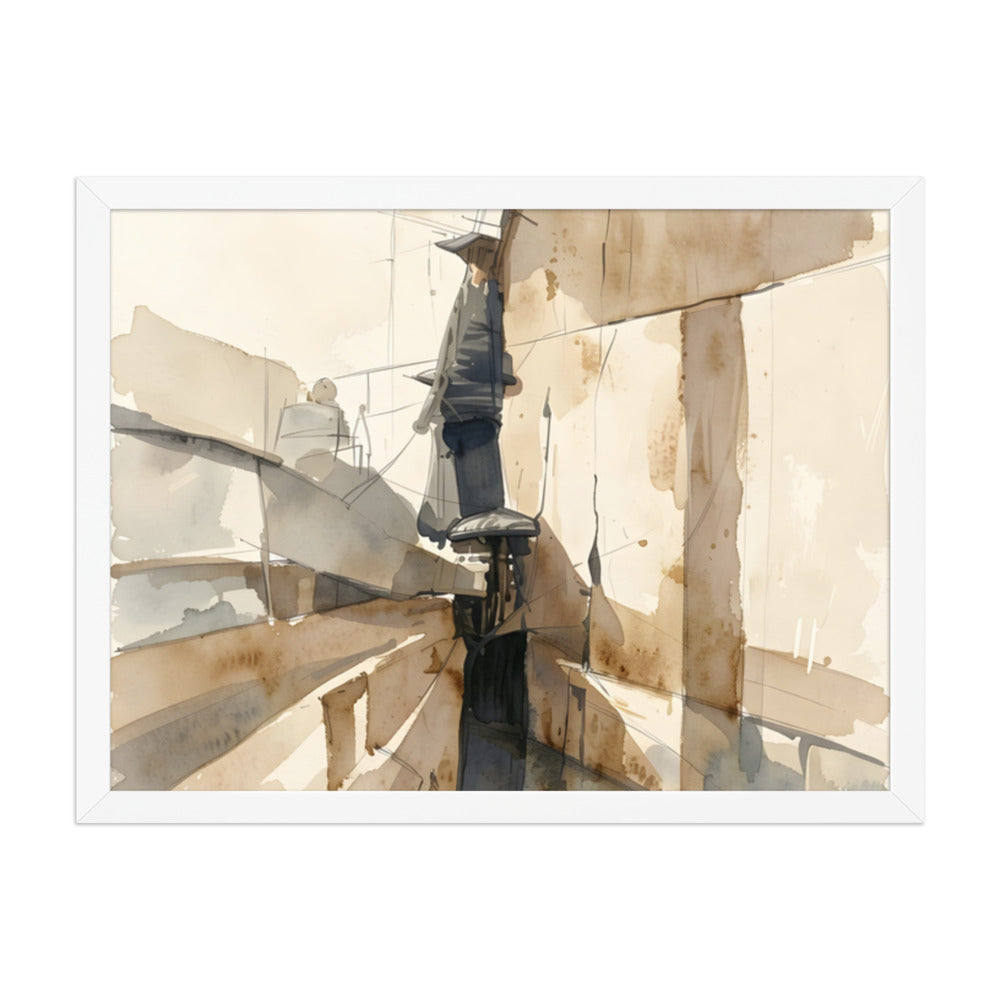 Border framed paper — White, 18″×24″