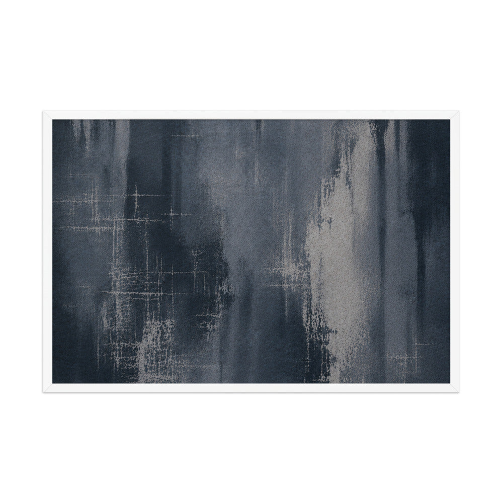 ETCH VI — Framed Paper, White, 24×36