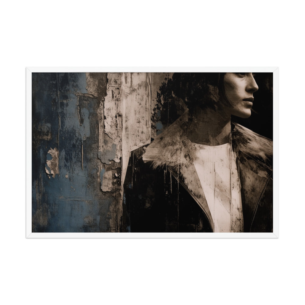 CORRIDOR — Framed Paper, White, 24×36