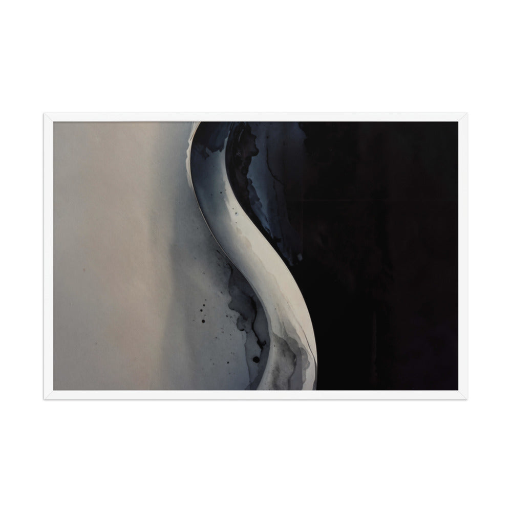 GRADIENT framed paper gloss — White, 24″×36″