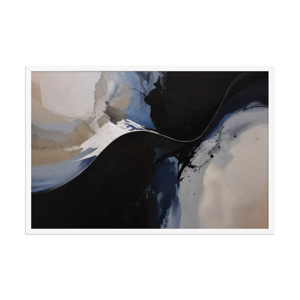REDUCTION framed paper gloss — White, 24″×36″