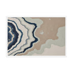 Karst framed paper artwork with limestone-like textures and deep charcoal shadows, shown on white.