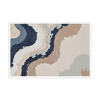 Loess framed paper artwork with warm ochre, taupe and sandstone-like textures, shown on white.