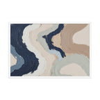 Marl framed paper artwork with pale stone and soft clay tones with subtle visual texture, shown on white.