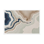 Terrace framed paper artwork with stepped stone-like shelves and warm mineral gradients, shown on white.