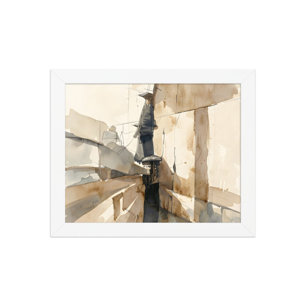 Border framed paper — White, 8″×10″