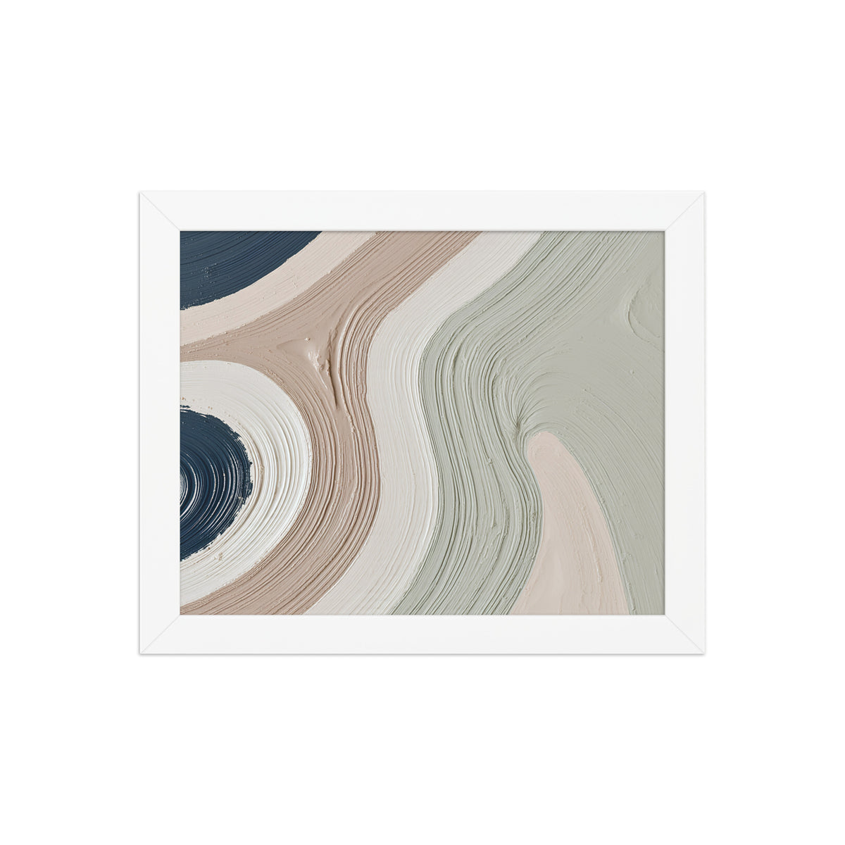 Talus framed paper artwork with angular rock-like forms and deep charcoal contrasts, shown on white.