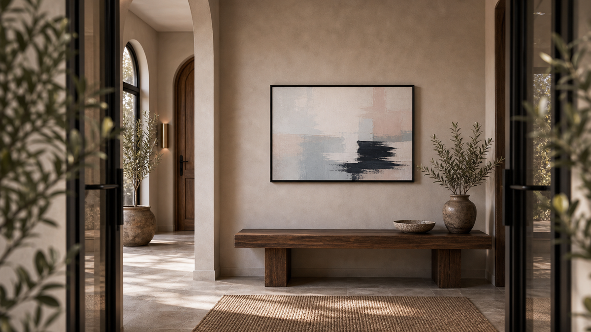 Artwork shown in an interior setting