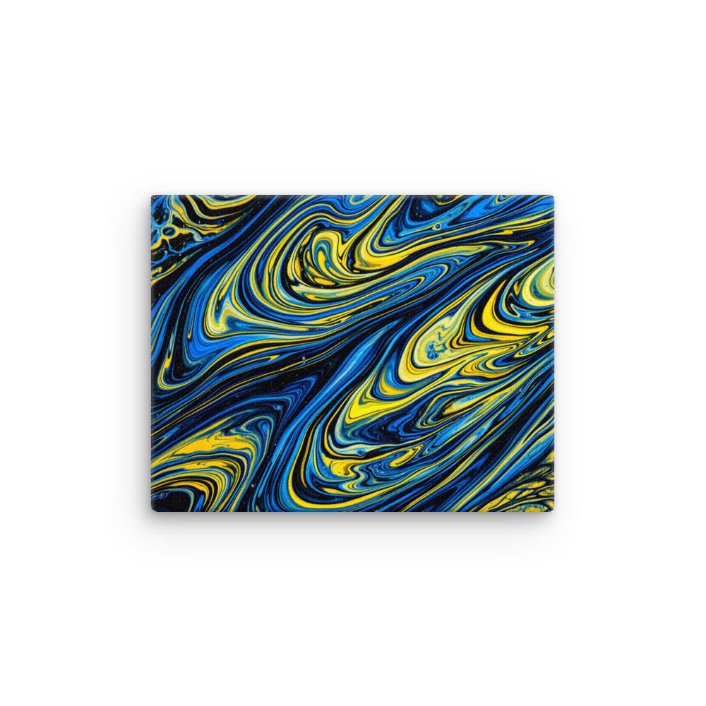 Coral thin canvas print product view in 18 x 24 inch large size