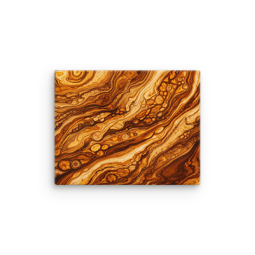 Molten Cells thin canvas print with product details shown in 20 x 28 inch large size