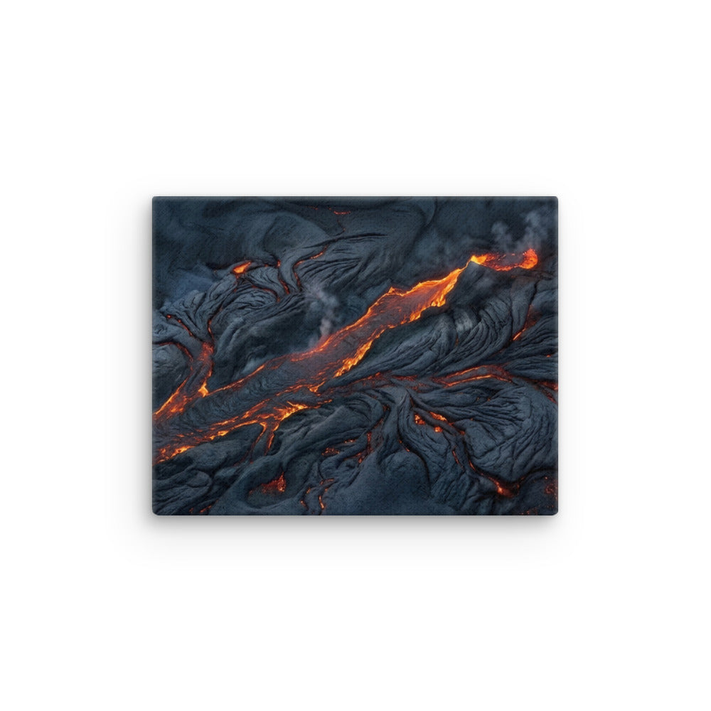 Molten thin canvas print with product details shown in 16 x 20 inch universal size