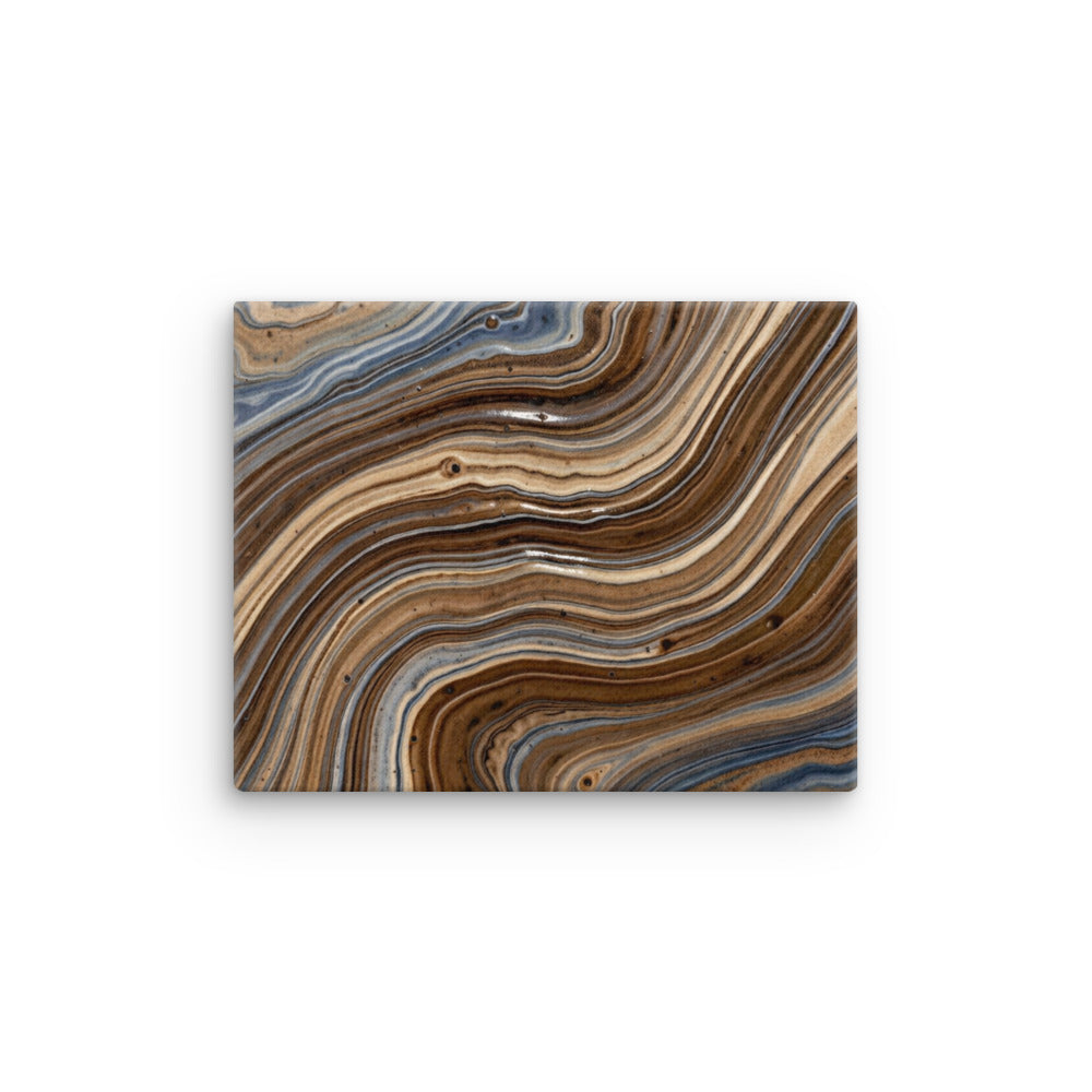 Dunes thin canvas print with product details shown in 16 x 20 inch universal size