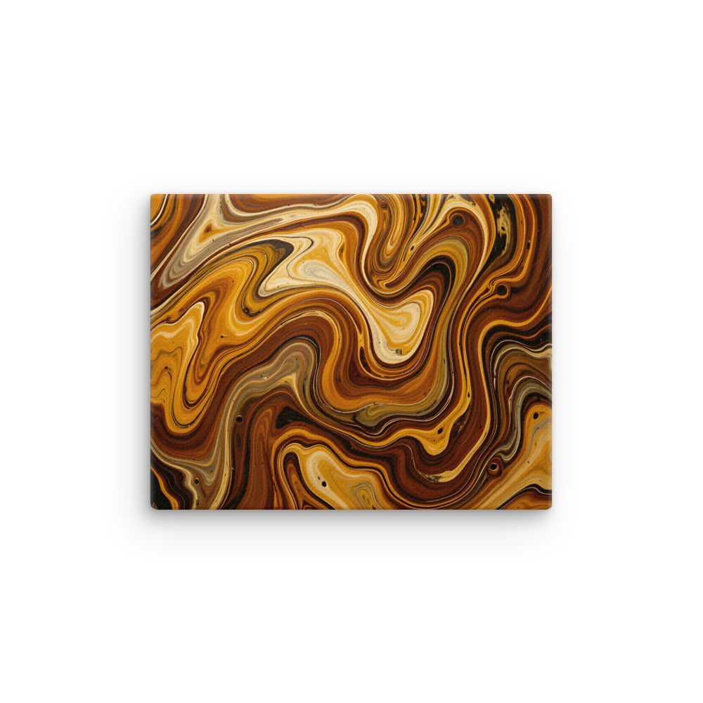 Molten Earth thin canvas print with product details shown in 16 x 20 inch universal size