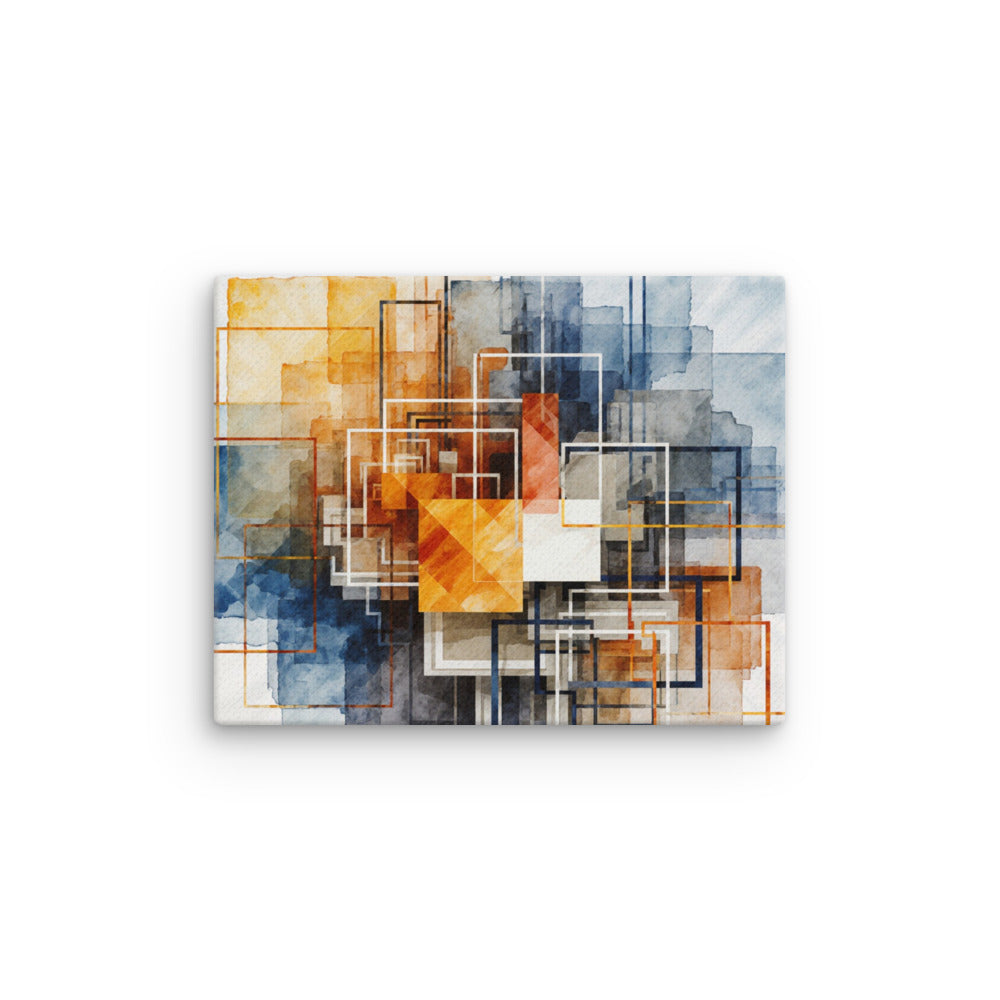 Reticle thin canvas print with product details shown in 16 x 20 inch universal size