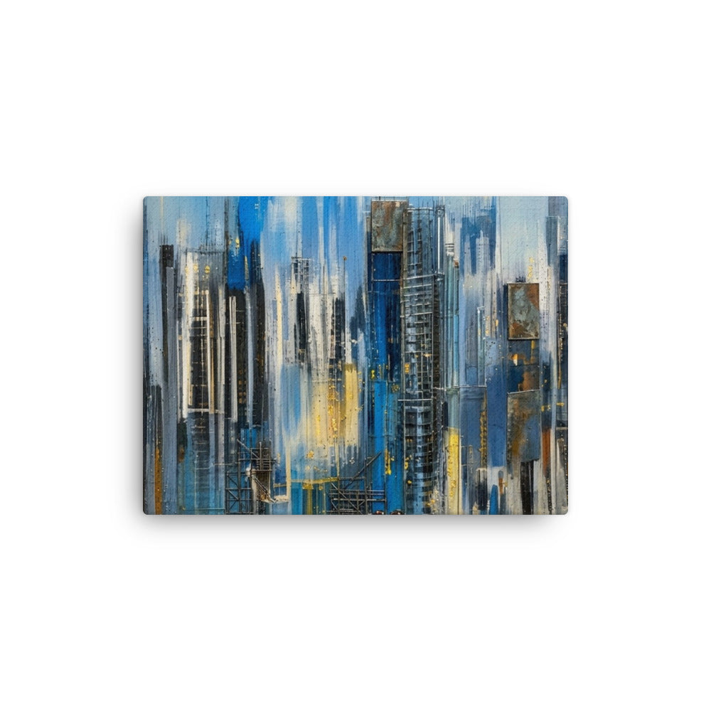 Facade thin canvas print shown in front view in 11 x 14 inch universal size