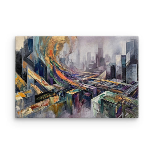 Attitude wall art product image as a thin canvas skyline in 12 x 18 inch universal size