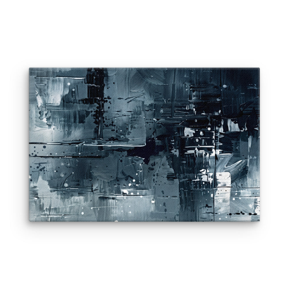 Amidst thin canvas print with product details shown in 20 x 28 inch large size