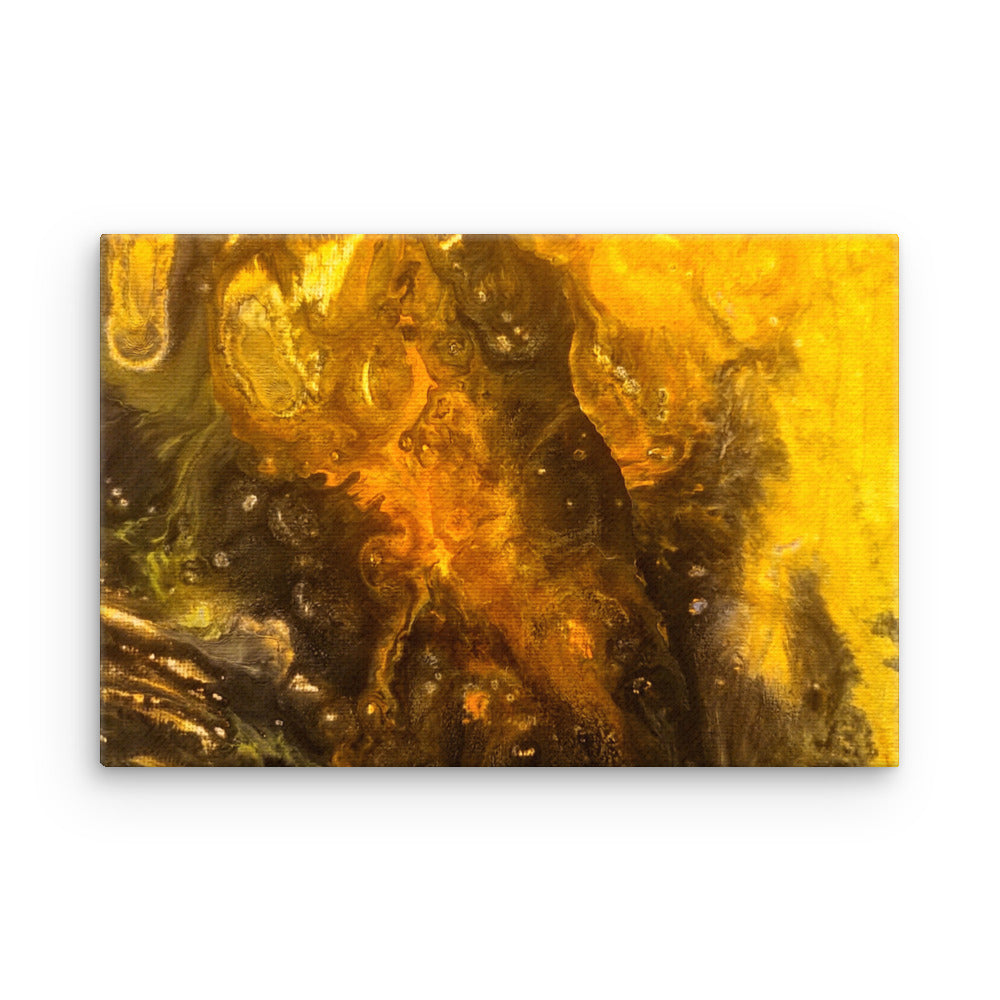 Flame thin canvas print with product details shown in 20 x 28 inch large size