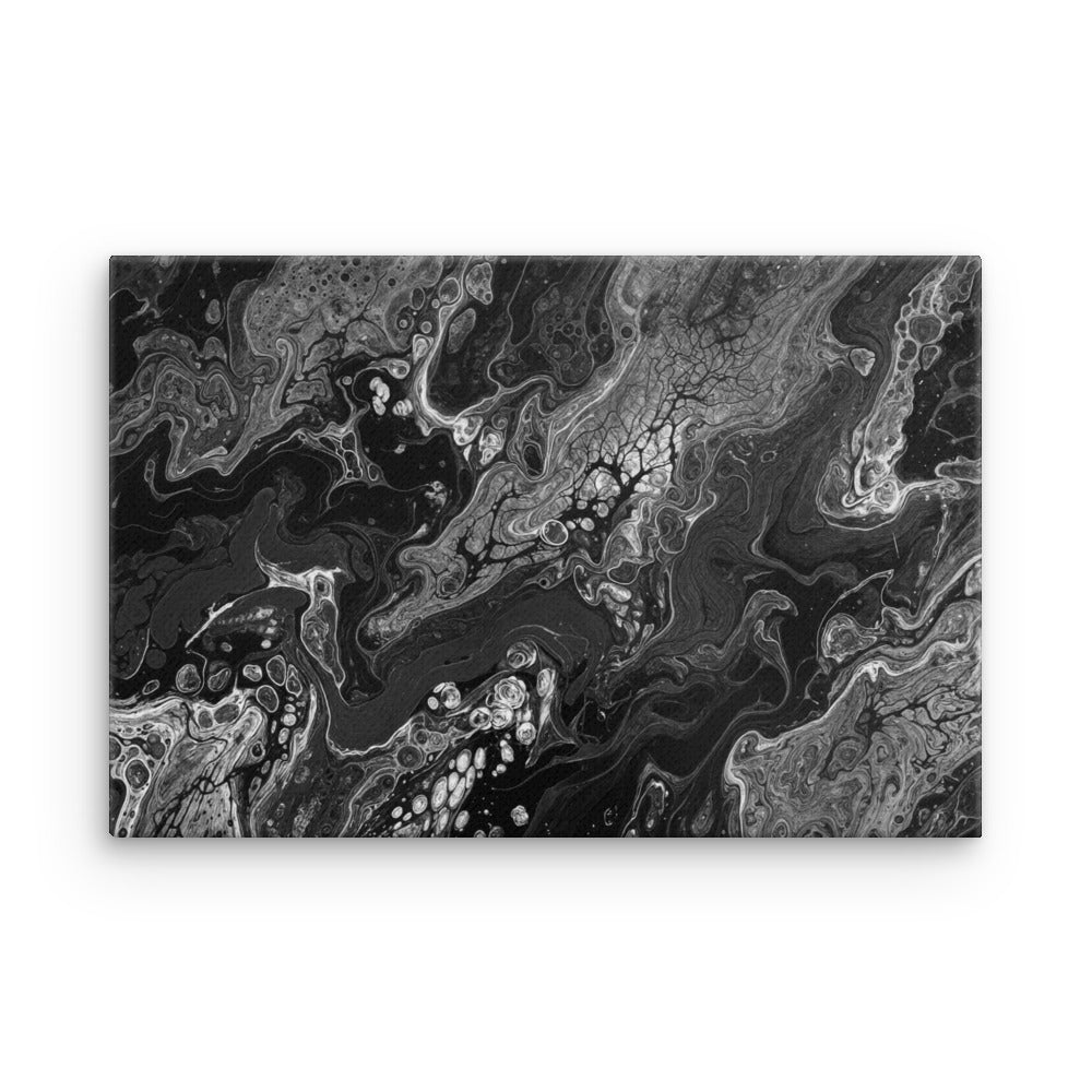 Dark Matter thin canvas print, front view in 18 x 24 inch large size