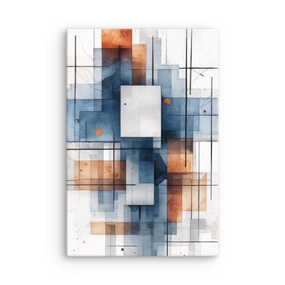 Early thin canvas print shown in front view in 12 x 18 inch universal size