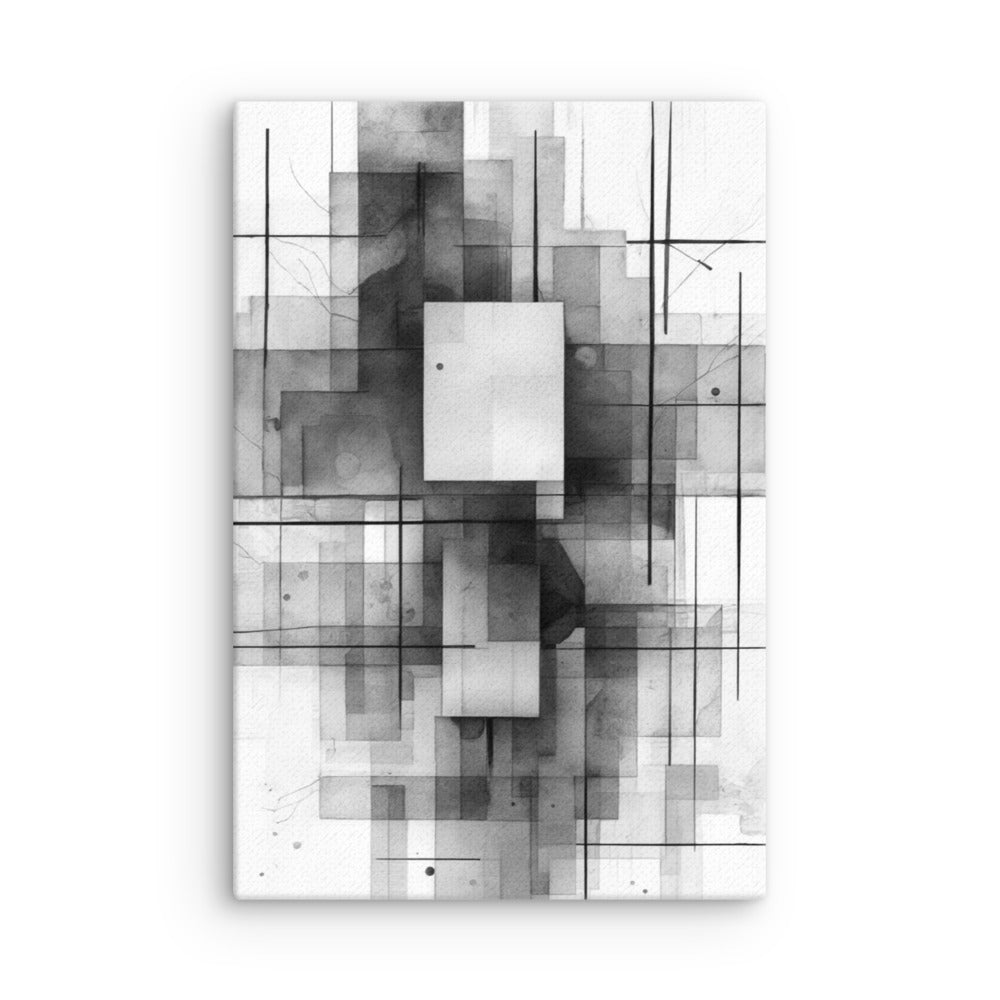 Late thin canvas print shown in front view in 12 x 18 inch universal size