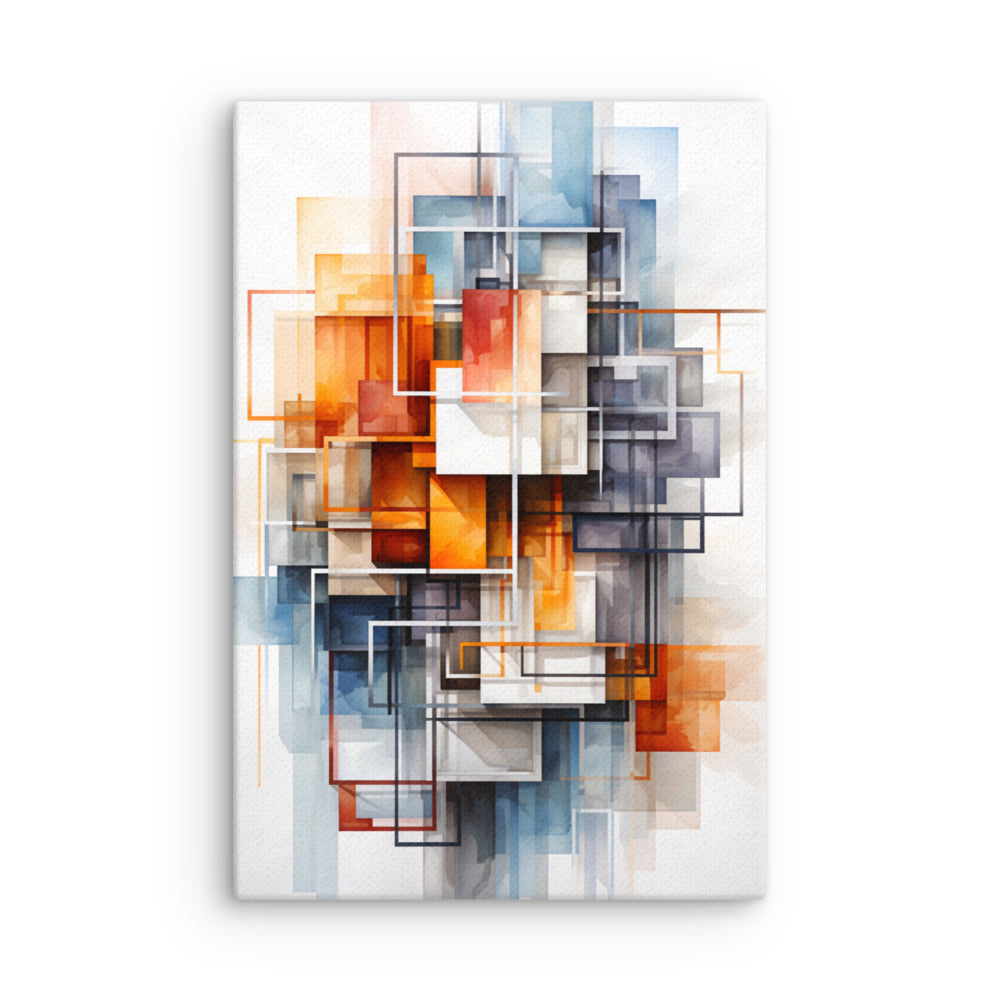 Facet wall art product image as a thin canvas print in 12 x 18 inch universal size