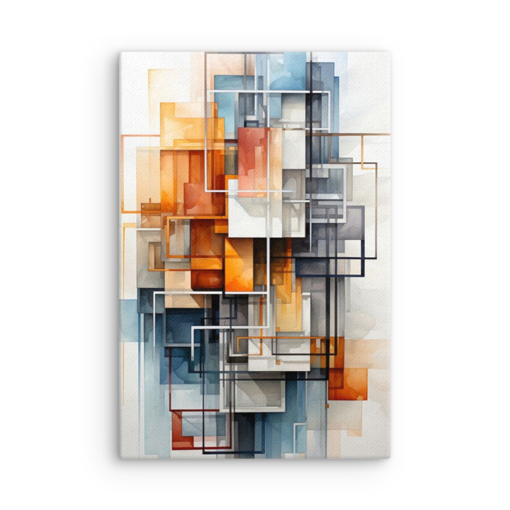 Lattice thin canvas print shown in front view in 12 x 18 inch universal size