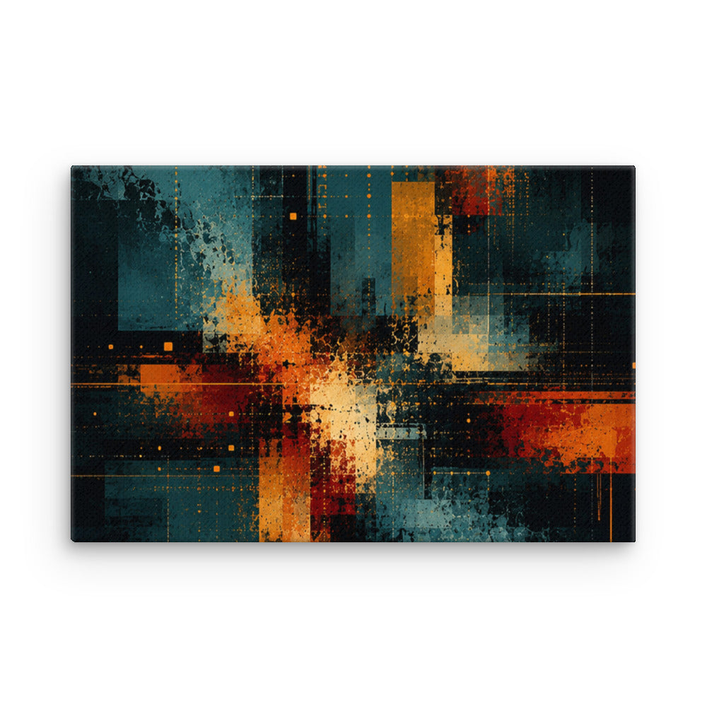 Axion thin canvas print with product details shown in 16 x 20 inch universal size