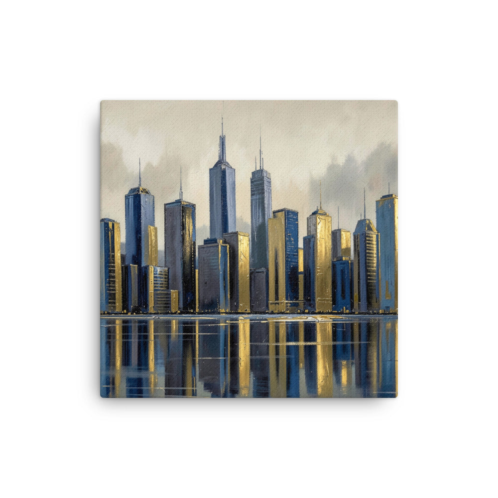 Lumina wall art product image as a thin canvas skyline in 16 x 16 inch universal size