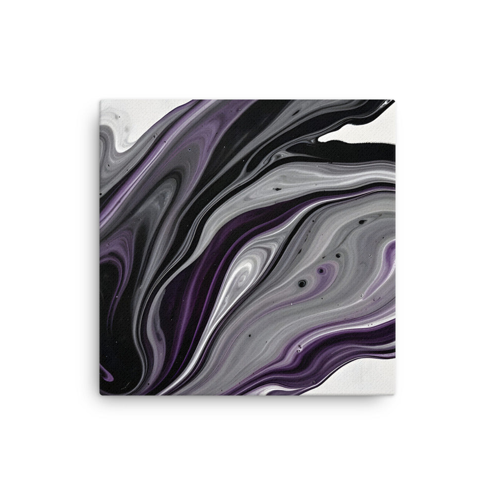 Amethyst Flow thin canvas print wall display image in 12 x 12 inch universal size