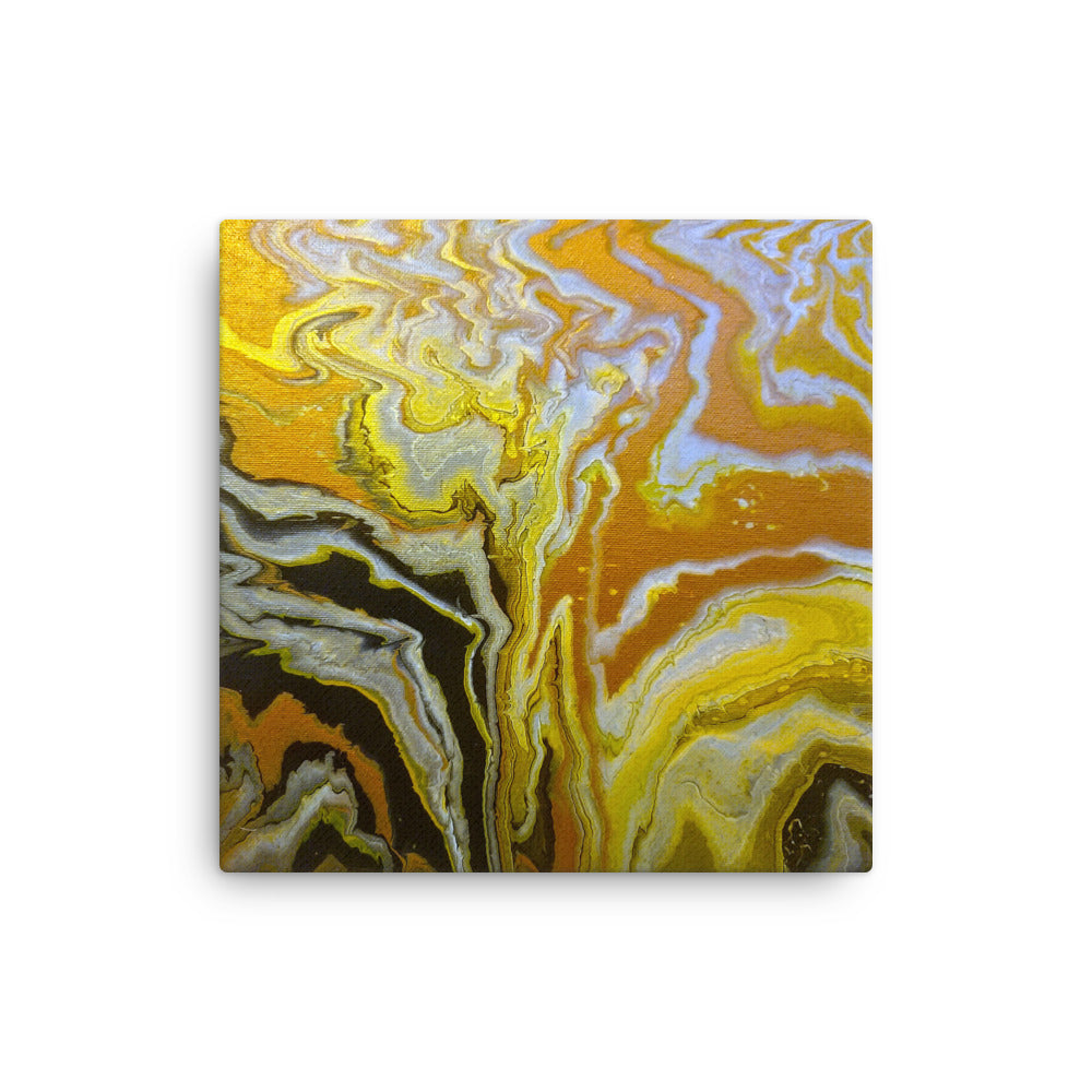 Golden Surge thin canvas print wall display image in 12 x 12 inch universal size