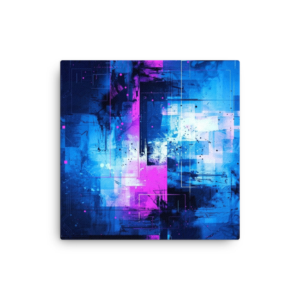 Neon thin canvas print wall display image in 12 x 12 inch universal size