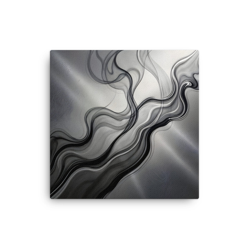 Smoke thin canvas print product mockup in 12 x 16 inch universal size
