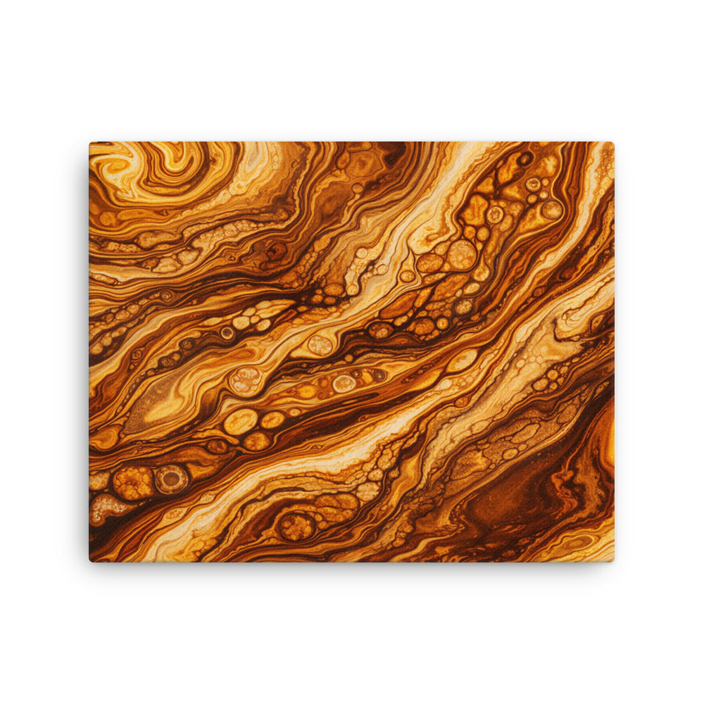 Molten Cells thin canvas print product mockup in 16 x 16 inch universal size