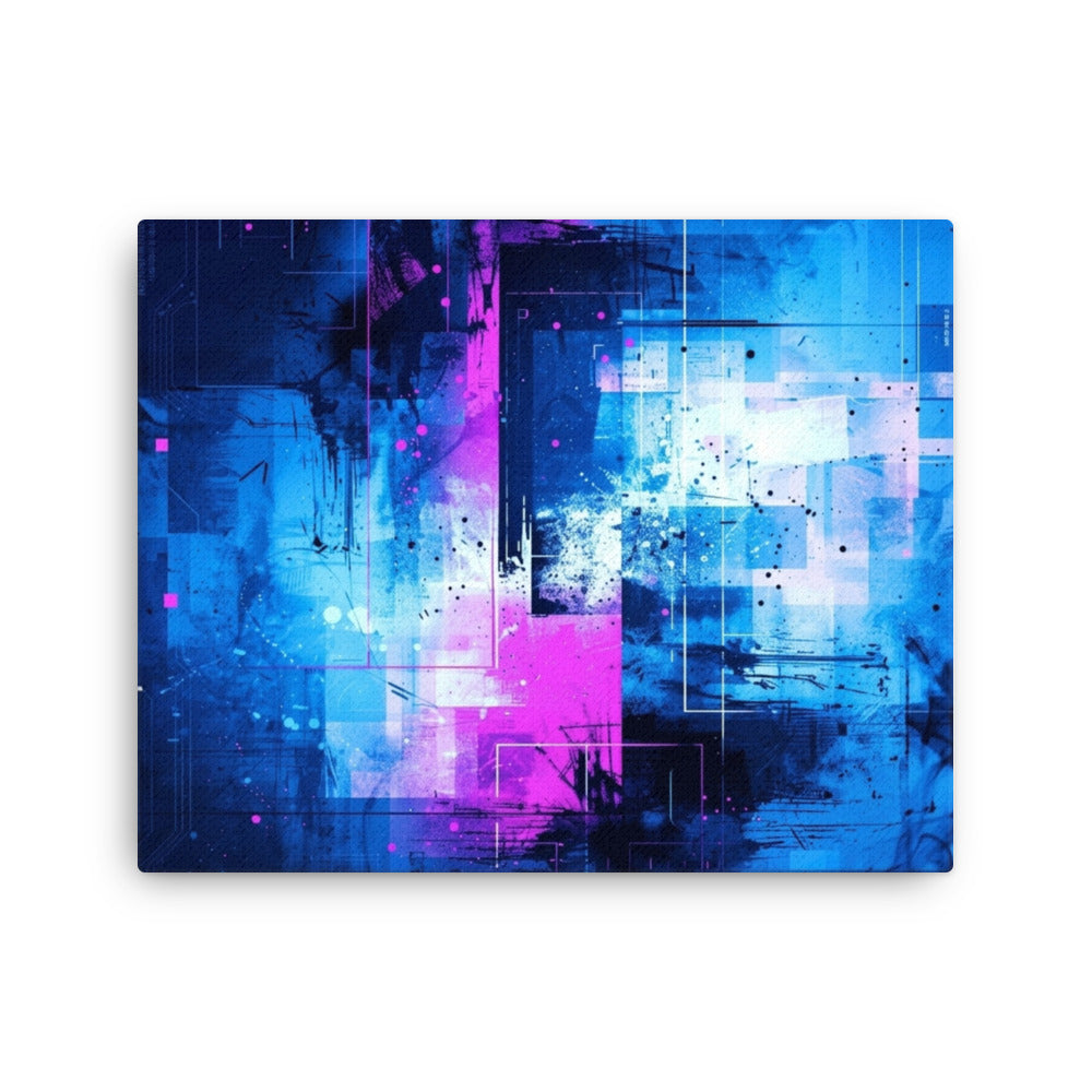 Neon thin canvas print product mockup in 12 x 16 inch universal size