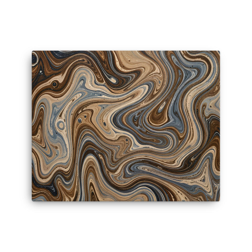 Café Mocha thin canvas print product mockup in 12 x 16 inch universal size