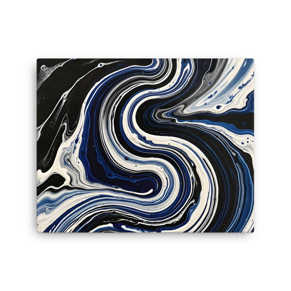 Midnight Surge thin canvas print product mockup in 12 x 16 inch universal size