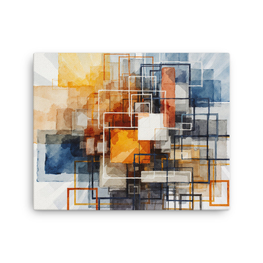 Plinth thin canvas print product mockup in 12 x 16 inch universal size