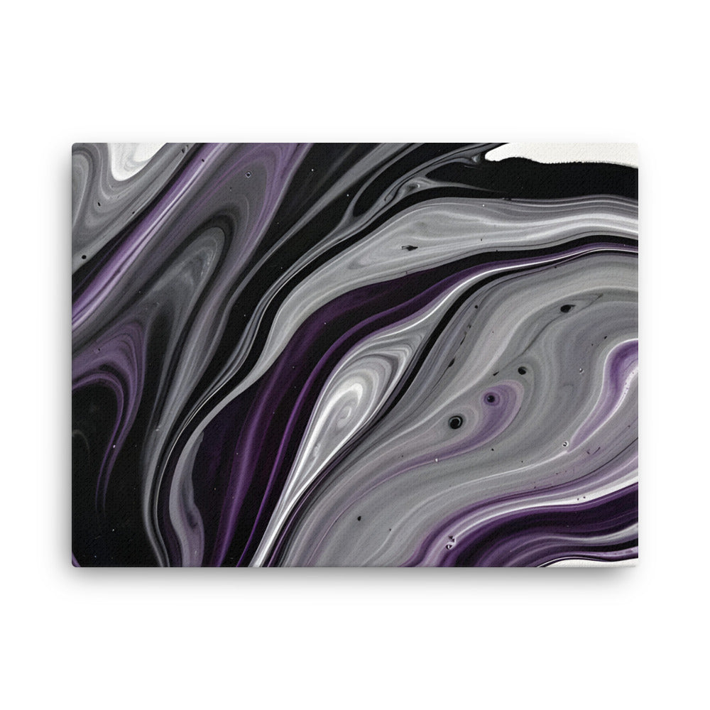 Amethyst Flow thin canvas print shown in front view in 8 x 10 inch universal size
