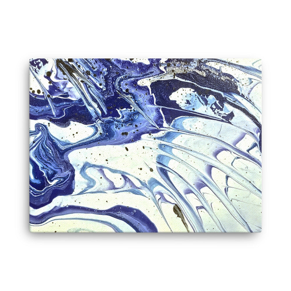 Cobalt thin canvas print shown in front view in 8 x 10 inch universal size