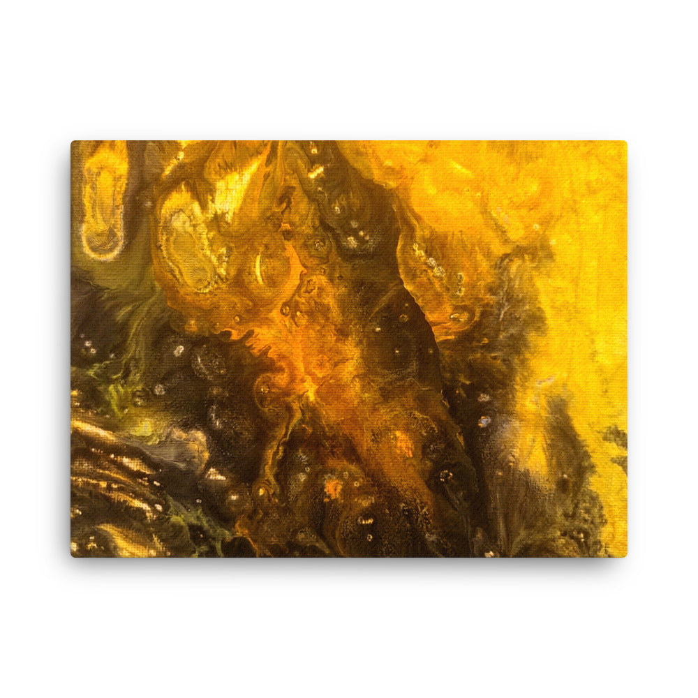 Flame thin canvas print shown in front view in 11 x 14 inch universal size