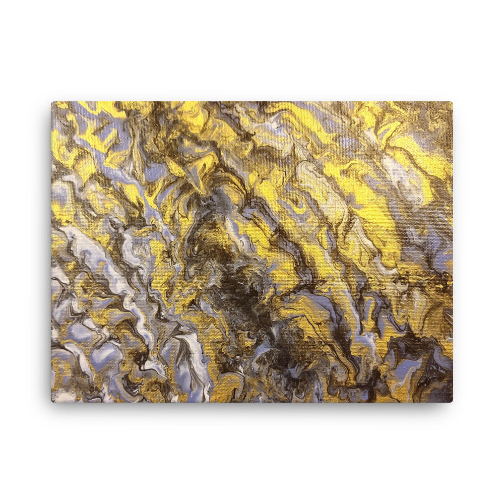 Gold Wave thin canvas print product view in 12 x 18 inch universal size