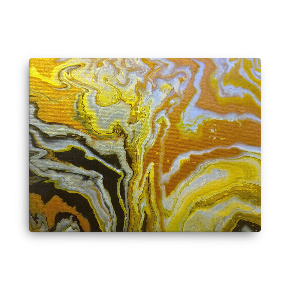 Golden Surge thin canvas print shown in front view in 8 x 10 inch universal size