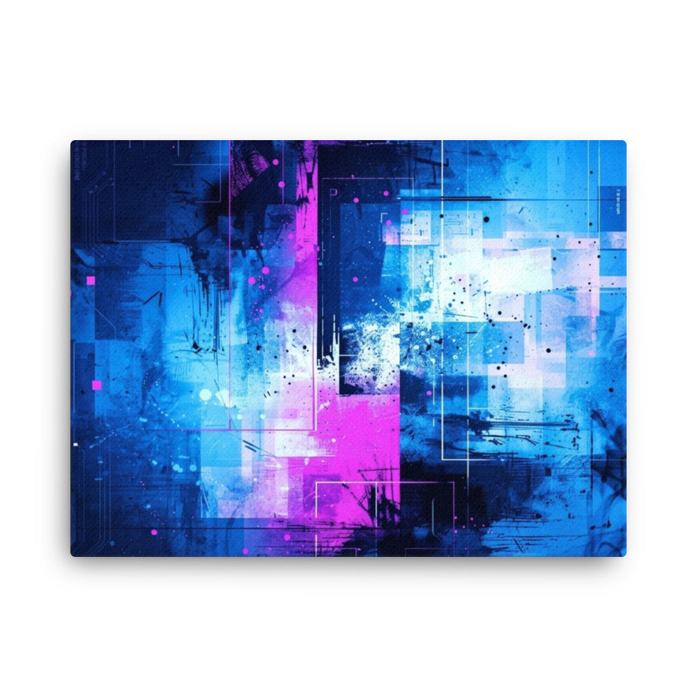 Neon thin canvas print product view in 12 x 18 inch universal size