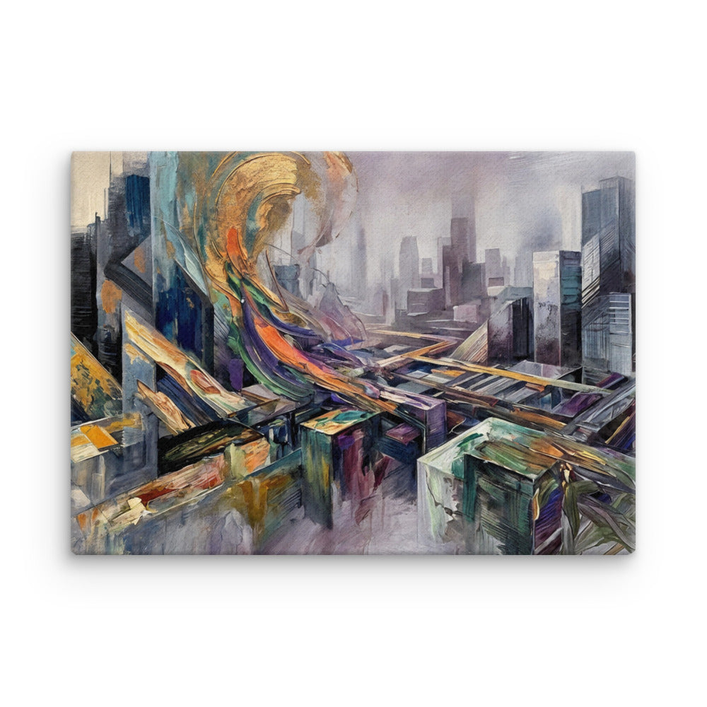 Attitude thin canvas skyline wall display image in 20 x 28 inch large size