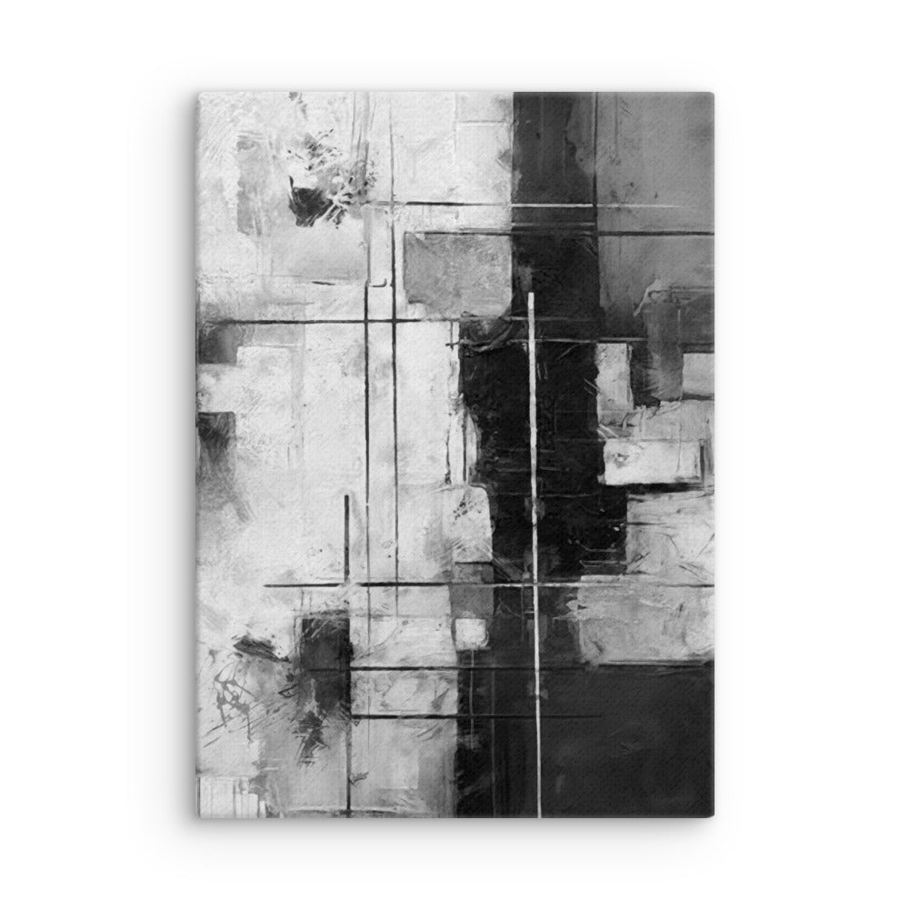 Beware thin canvas abstract urban front-facing product image in 20 x 30 inch large size