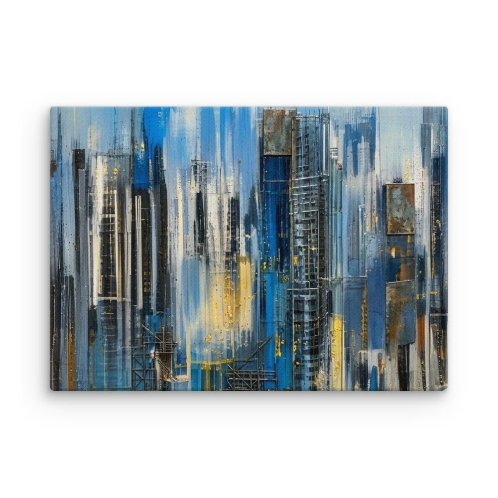Facade thin canvas print with product details shown in 20 x 30 inch large size